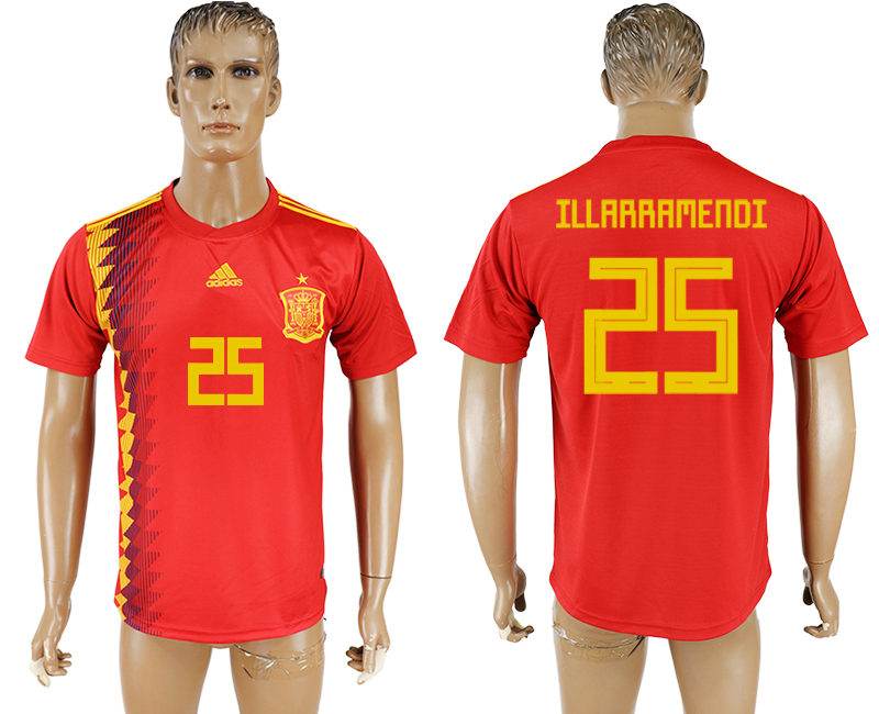 2018 world cup Maillot de foot Spain #25 ILLARRAMENDI